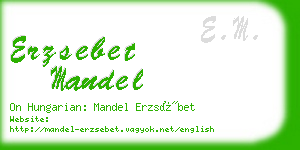 erzsebet mandel business card